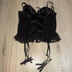 Bed of roses Black Lace Bustier lingerie